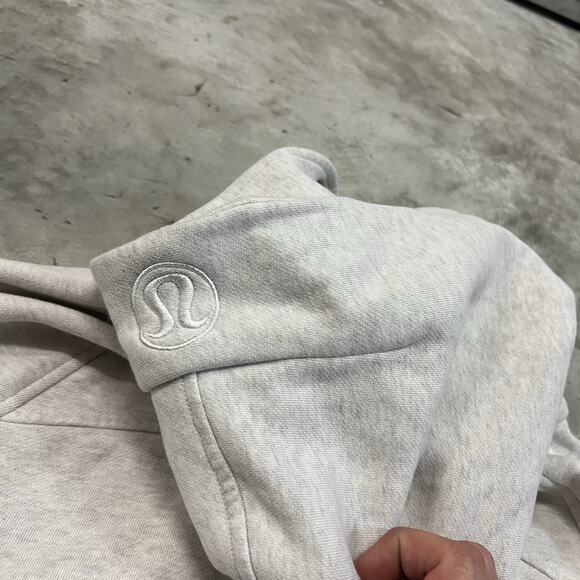Lululemon LW3DUSS Scuba Oversized Crop Half-Zip Hoodie in Grey | XL-XXL - Picture 8 of 9